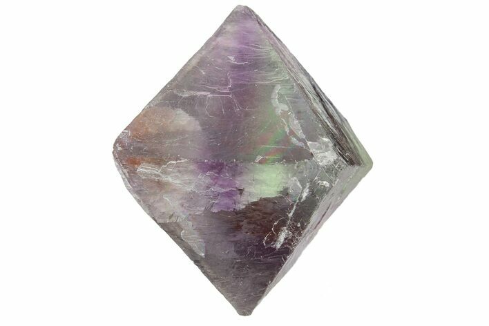 Purple and Green Banded Fluorite Octahedron - China #164581